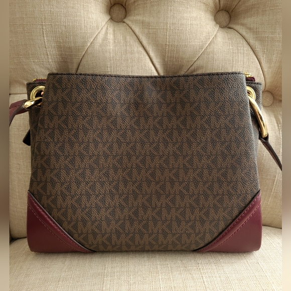 Michael Kors Small Nicole Crossbody bag brown burgundy - Picture 5 of 5